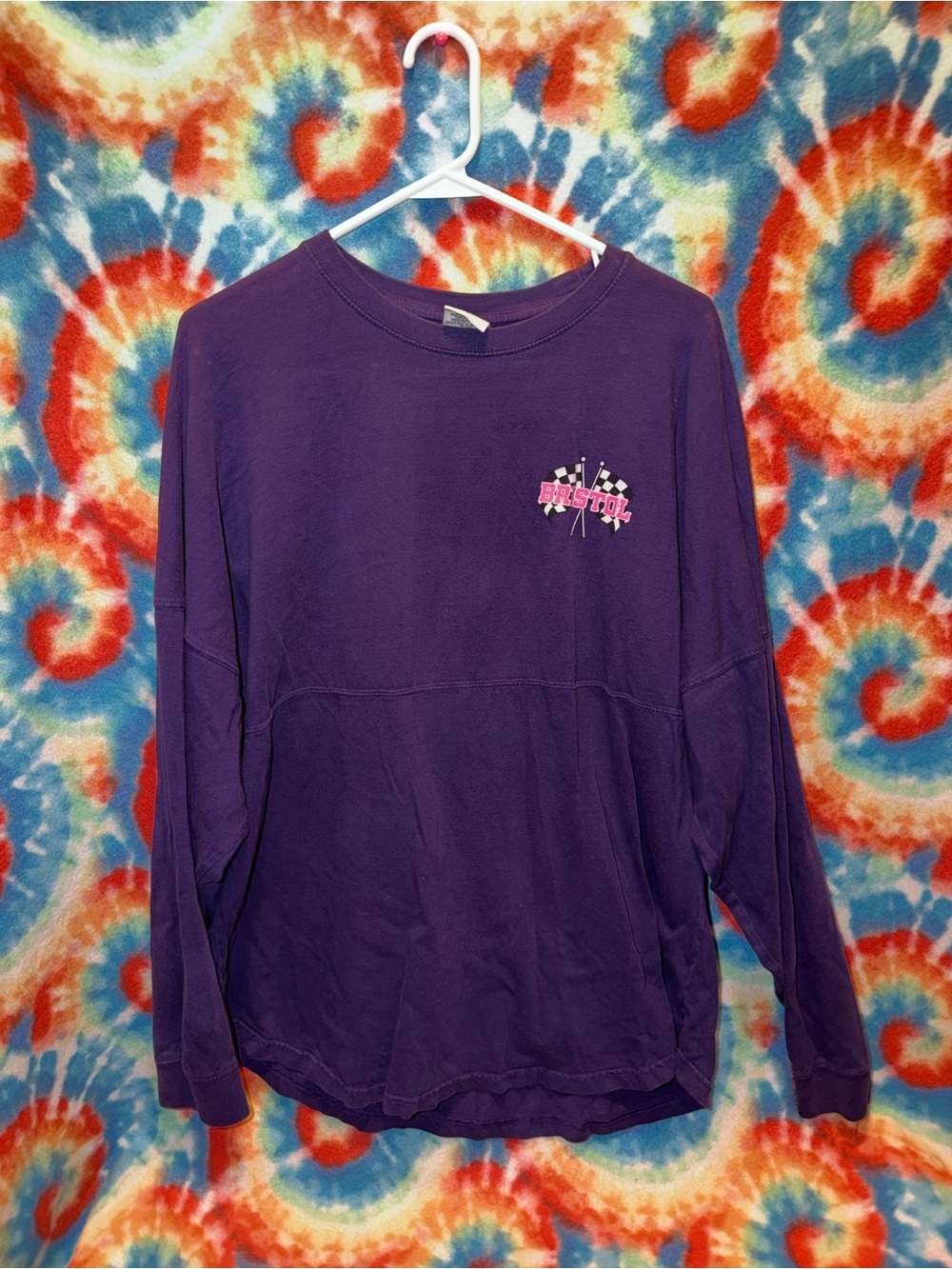Purple Long-Sleeve Graphic Top